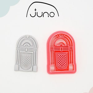 Retro Jukebox Printed Clay, Polymer Clay, Cookie Cutter