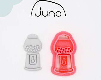Gumball Machine Printed Clay, Polymer Clay, Cookie Cutter