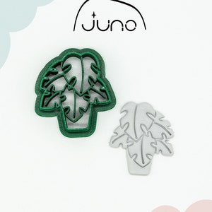 Monstera House Plant Printed Clay, Polymer Clay, Cookie Cutter