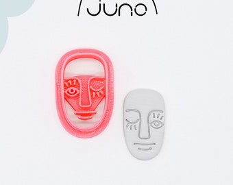 May include: Two 3D printed face cookie cutters, one pink and one gray. The cutters are made of PLA plant-based plastic and are non-toxic. 3D PRINTED cutter PLA plant-based plastic, non-toxic