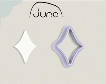 Four point Star Printed Clay, Polymer Clay, Cookie Cutter