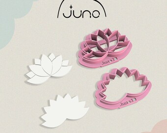Lotus, Meditation, Chakra Flower Printed Clay Cutter Set, Polymer Clay, Cookie Cutter