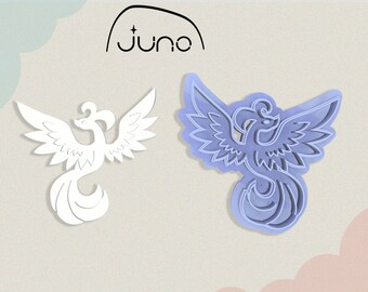 Phoenix Vogel Cookie Cutter: 3D gedruckte Polymer Clay Cutter
