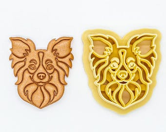 Papillon Face, Dog cutters, Printed Clay, Polymer Clay, Cookie Cutter