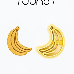 Banana Printed Clay, Cookie Cutter Printed Clay, Polymer Clay, Cookie Cutter