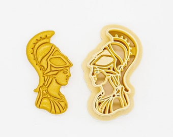 Athena, Ares (Mars) Byst, Antikens Grekland, Grekisk mytologi Tryckt lera, Polymerlera, Kakform