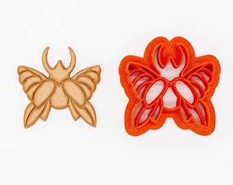 Scarab Beetle Insect Printed Clay, Polymer Clay, Cookie Cutter