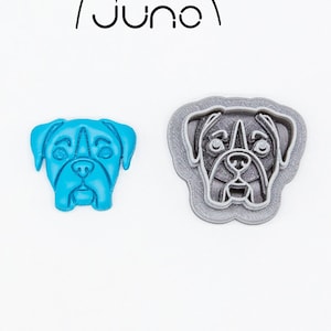 Boxer Face, Dog cutters, Printed Clay, Polymer Clay, Cookie Cutter