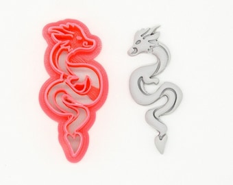 Ryu Tatsu Japanese / Chinese Dragon Printed Clay, Polymer Clay, Cookie Cutter