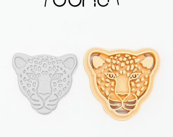 Leopard, Black Panther, Jaguar Face Printed Clay, Polymer Clay, Cookie Cutter