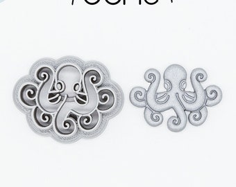 Kraken Octopus Cookie Cutter: 3D Printed Clay, Polymer Clay