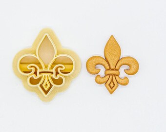 Fleur De Lis Printed Clay, Polymer Clay, Cookie Cutter