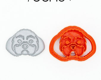 Shih Tzu Face, Dog cutters, Printed Clay, Polymer Clay, Cookie Cutter