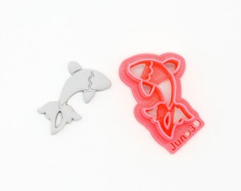 Koi Fish Printed Clay, Polymer Clay, Cookie Cutter