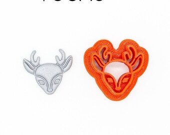 Fawn Reindeer Cookie Cutter: 3D Printed Clay, Polymer Clay