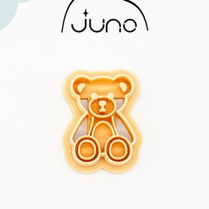 Teddy Bear Printed Clay, Polymer Clay, Cookie Cutter