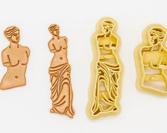 Kakform med byst av Afrodite: Venus från Milo, grekisk mytologi (tryckt lera)