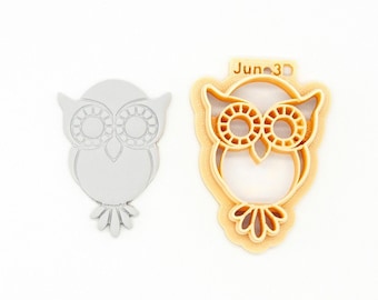 Cute Owl Printed Clay, Polymer Clay, Cookie Cutter