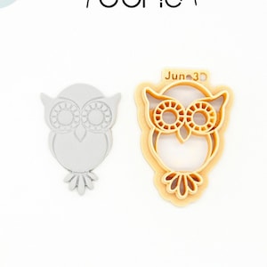 Cute Owl Printed Clay, Polymer Clay, Cookie Cutter