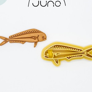 Mahi mahi Fish Printed Clay, Polymer Clay, Cookie Cutter