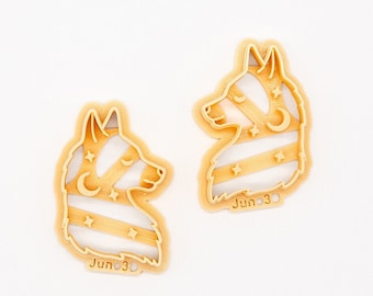 Celestial Wolf, Leo Printed Clay, Polymer Clay, Cookie Cutter