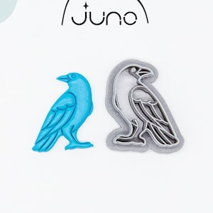 Crow Printed Clay, Polymer Clay, Cookie Cutter