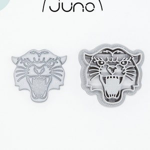 Traditional Tattoo Tiger, Tattoo Printed Clay, Polymer Clay, Cookie Cutter
