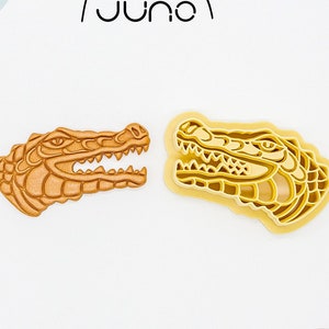 Crocodile, Alligator, Gator Traditional tattoo Printed Clay, Polymer Clay, Cookie Cutter