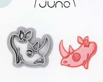 Rhinoceros Rhino Printed Clay, Polymer Clay, Cookie Cutter
