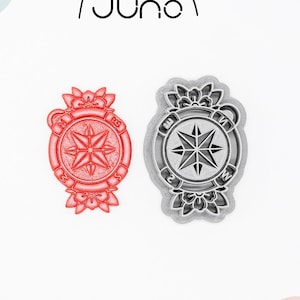 Compass, Sailor Traditional Tattoo, Old School, Tattoo Printed Clay, Polymer Clay, Cookie Cutter