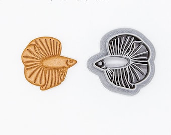Betta Fish Printed Clay, Polymer Clay, Cookie Cutter