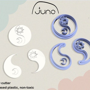 Yin and Yang Printed Clay, Polymer Clay, Cookie Cutter
