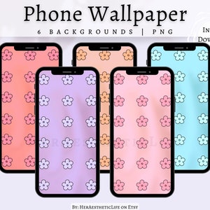 Kawaii Wallpaper with Gradient Background | Blush Pink Wallpaper, Red Wallpaper, Orange Wallpaper | Cell Phone Wallpaper and Girly Wallpaper