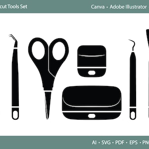 Cricut Tools SVG, Crafting Scraper, Scissors Cut File for Cricut, Canva (Digital Download)