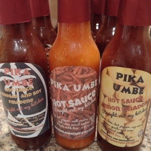 guam hot sauce, finadene, 5oz bottles 3 pack you choose your flavors