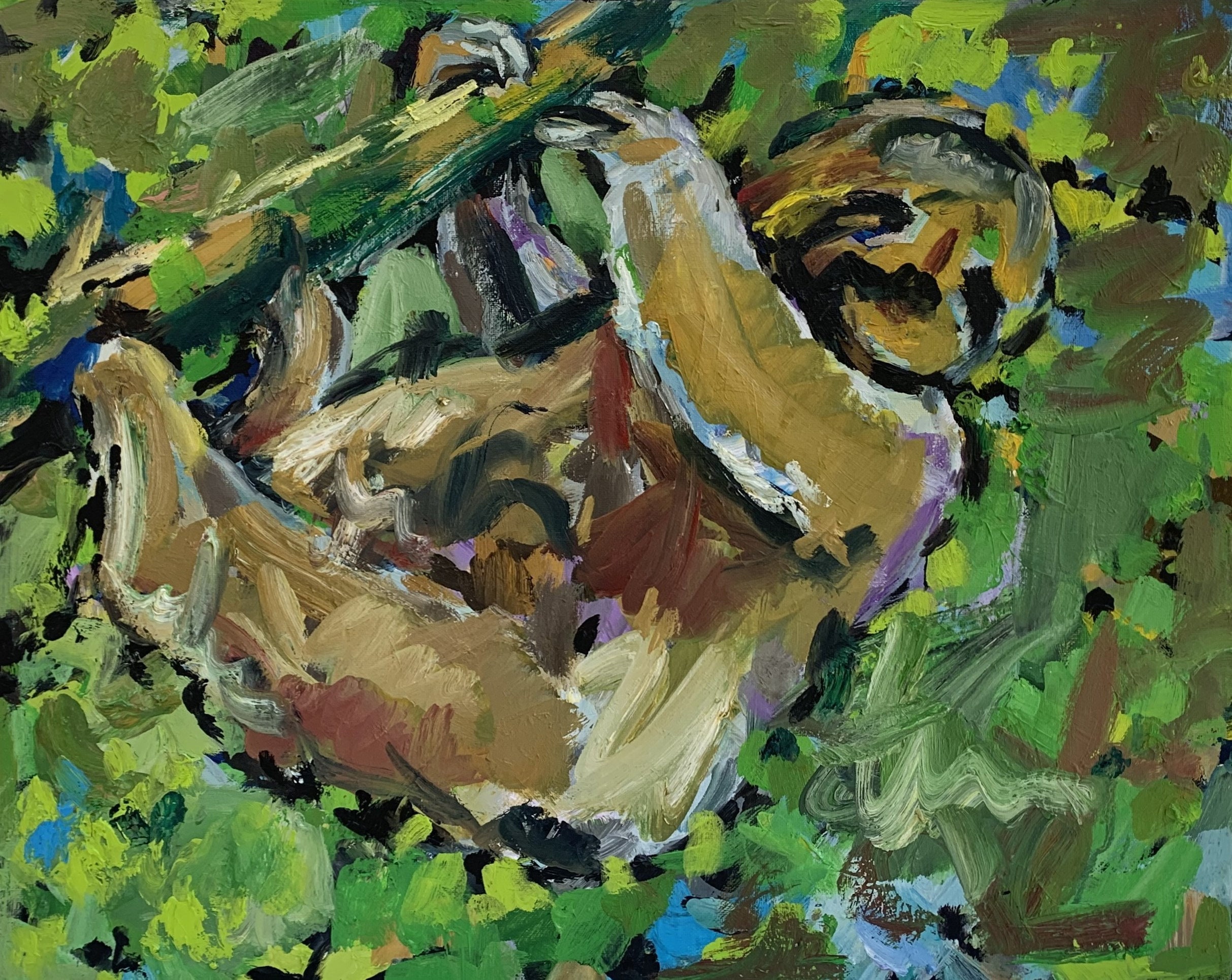 Sloth Painting Sloth Abstract Painting Sloth Oil Painting Sloth Wall ...