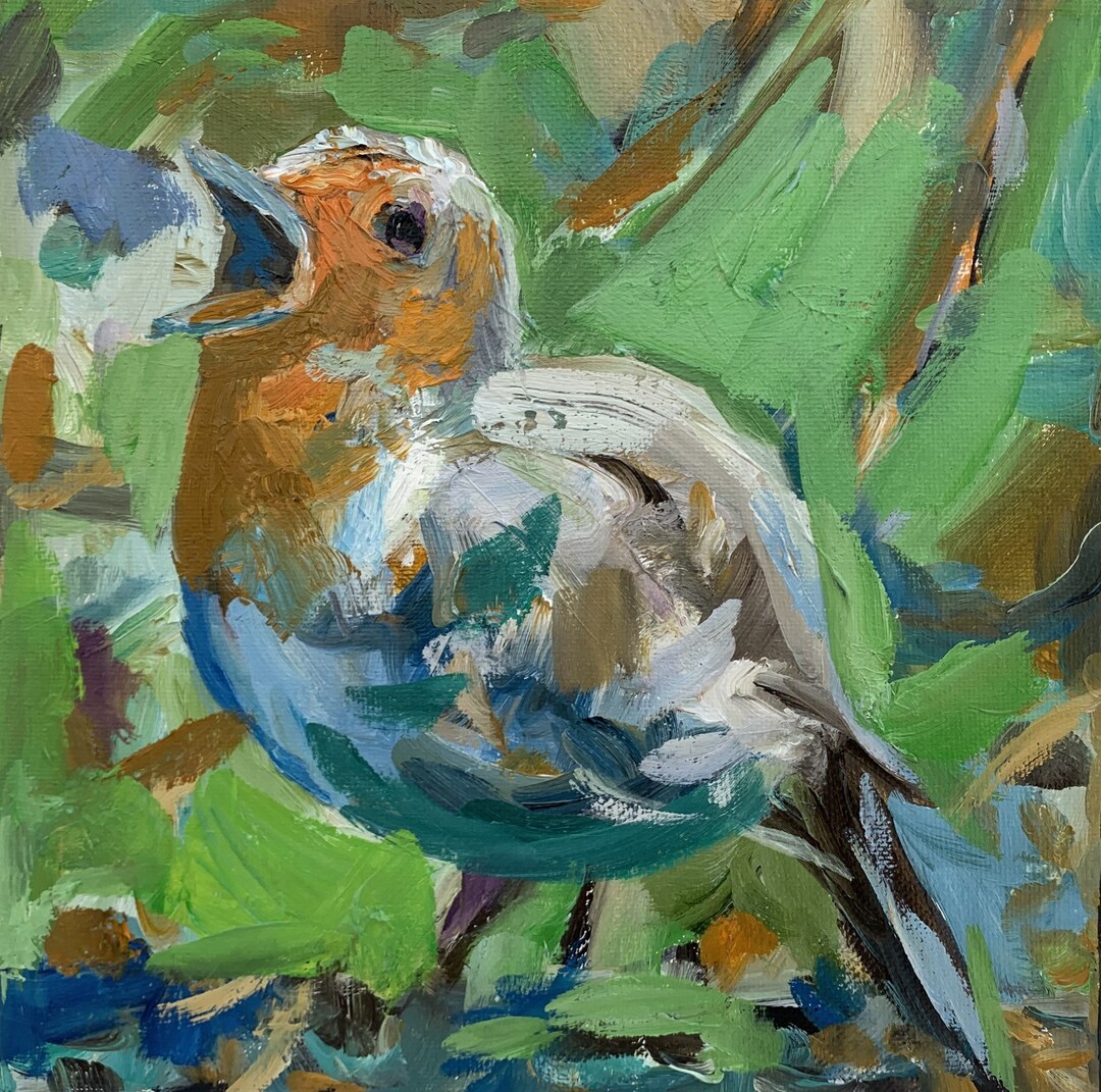 Bird Painting Bird Abstract Painting Bird Oil Painting Bird Wall ...