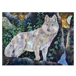 Wolf Painting Wolf Abstract Painting Wolf Oil Painting Wolf Wall Painting Wolf Original Painting Wolf Impressionist Wolf Art Wolf Fine Art