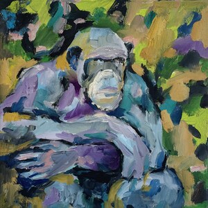Chimpanzee Painting Chimpanzee Abstract Painting Chimpanzee Oil Painting Chimpanzee Wall Painting Chimpanzee Decorative Painting Chimpanzee