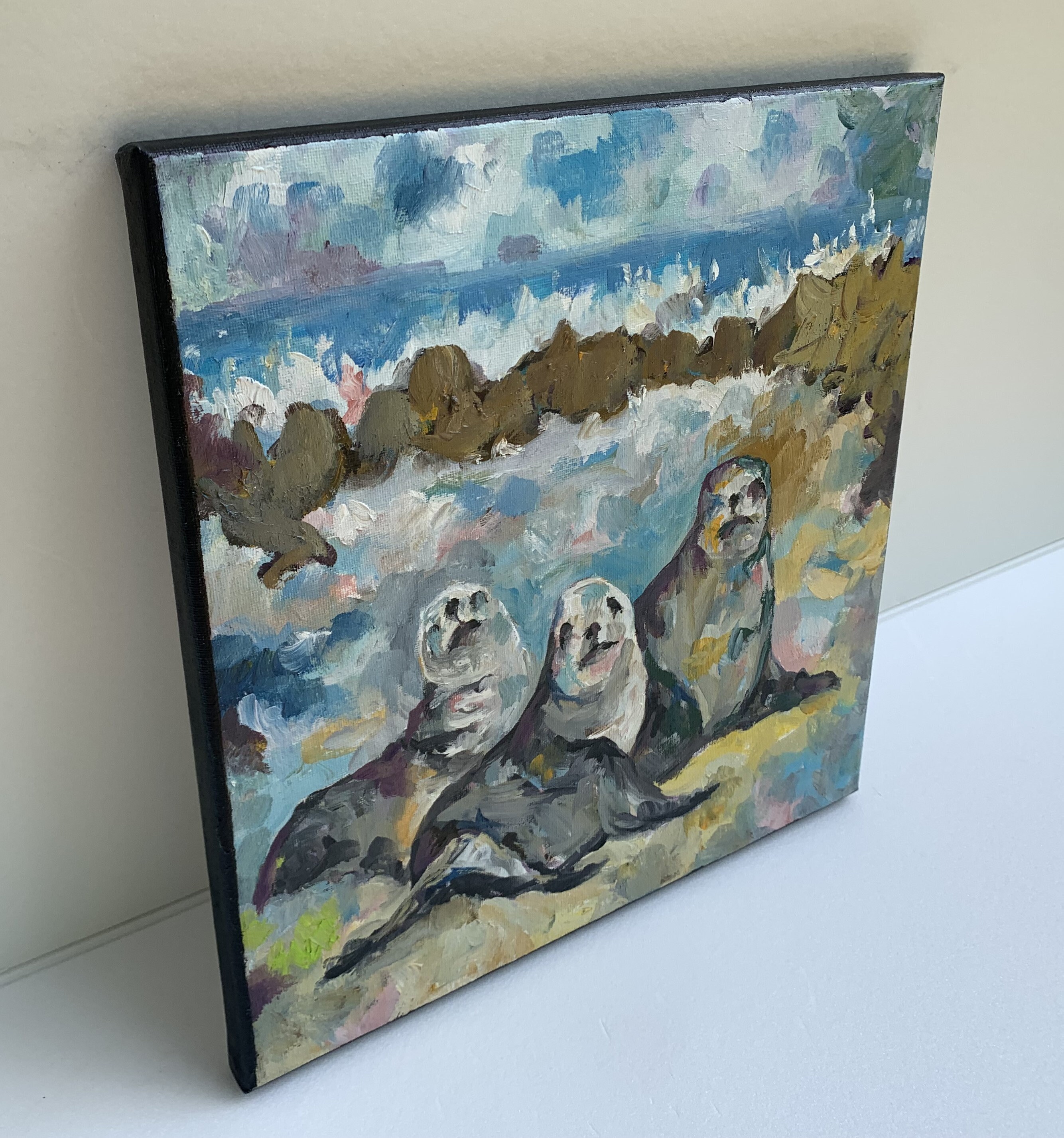 Seal Painting Seal Abstract Painting Seal Oil Painting Seal Etsy