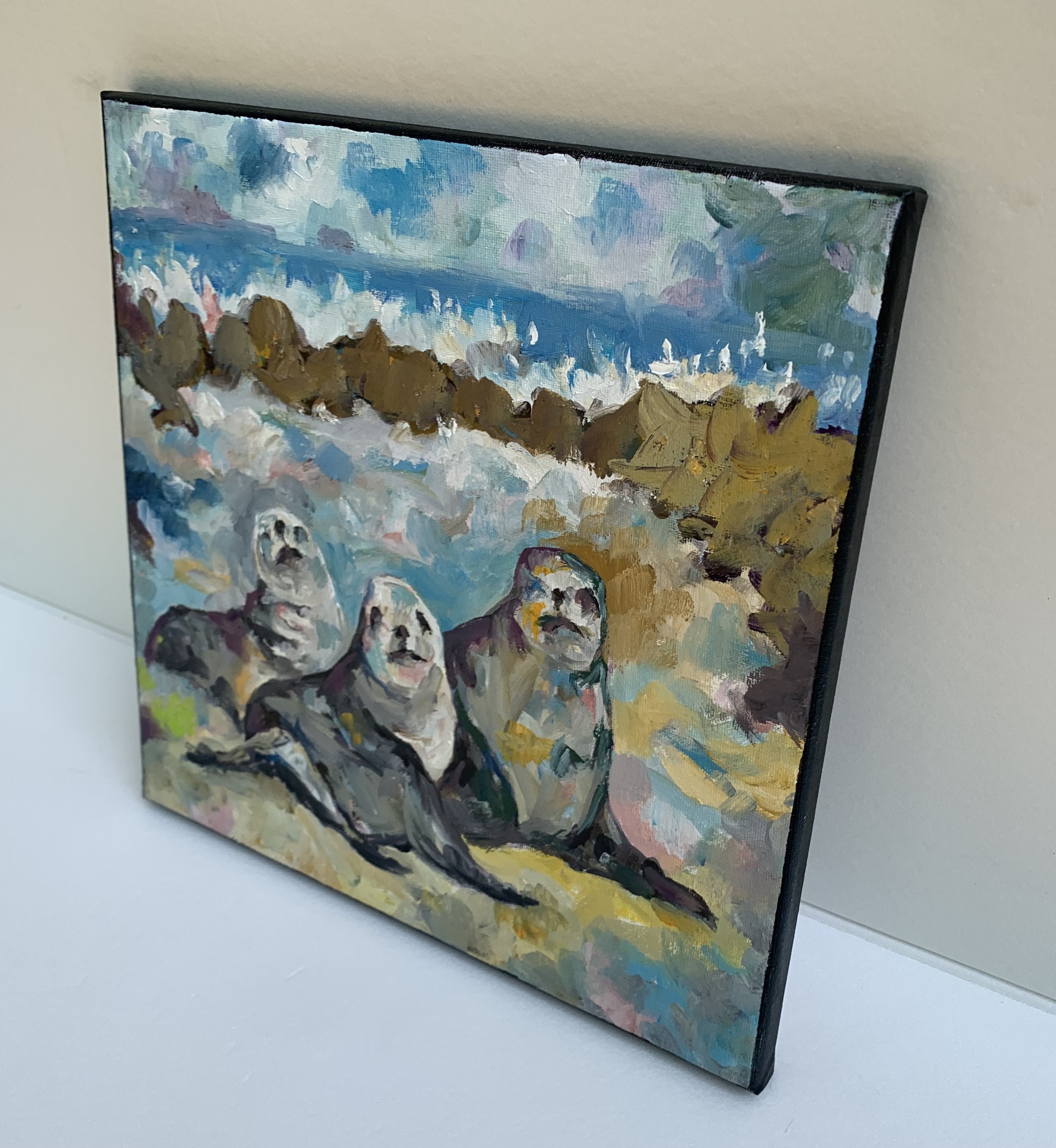 Seal Painting Seal Abstract Painting Seal Oil Painting Seal Etsy