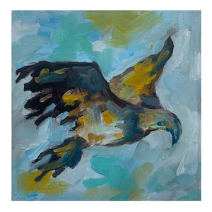 Hawk Painting Hawk Abstract Painting Hawk Oil Painting Hawk Wall Painting Hawk Original Painting Hawk Impressionist Painting Hawk