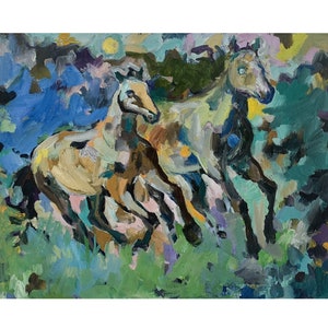 Pferd Malerei Pferd Abstrakte Malerei Pferd Ölgemälde Pferd Wandbild Pferd Original Gemälde Pferd Impressionistische Malerei Pferdekunst