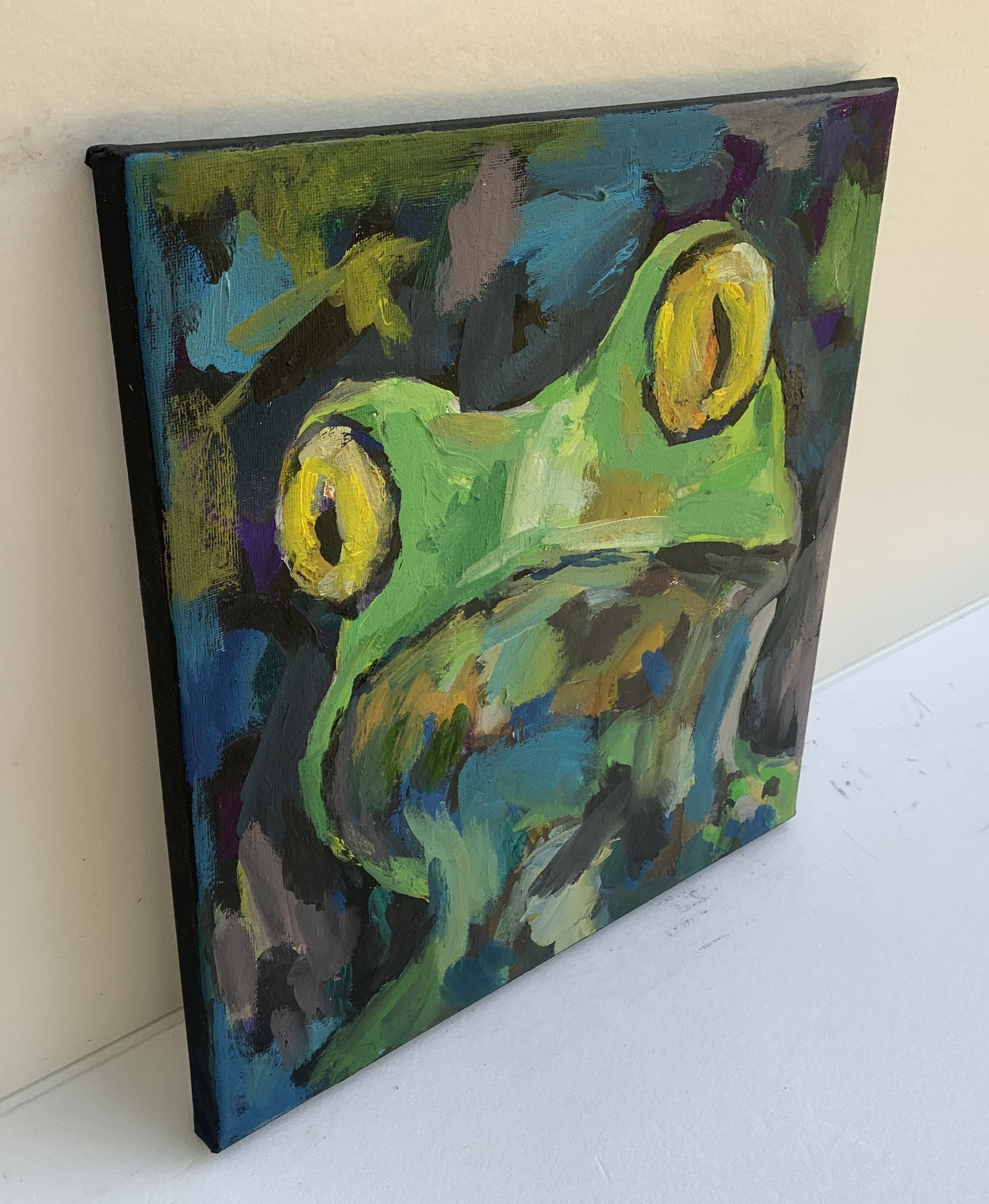 Frog Painting Frog Abstract Painting Frog Oil Painting Frog Wall