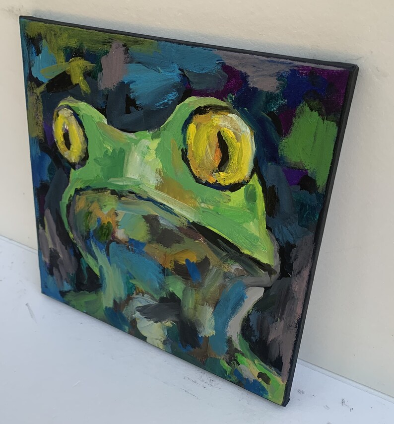 Frog Painting Frog Abstract Painting Frog Oil Painting Frog Wall ...