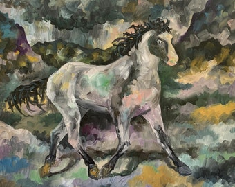 Horse Painting Horse Abstract Painting Horse Oil Painting Horse Wall Painting Horse Original Painting Horse Impressionist Painting Horse