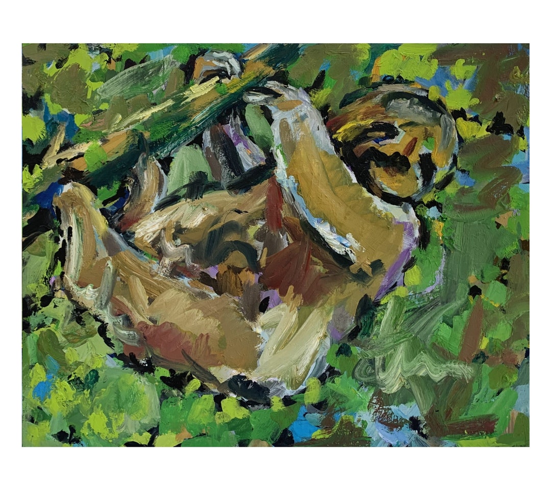 Sloth Painting Sloth Abstract Painting Sloth Oil Painting Sloth Wall ...