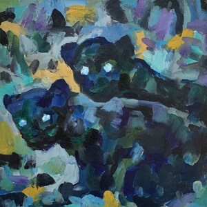 Panther Painting Panther Abstract Painting Panther Oil Painting Panther Wall Painting Panther Original Painting Panther Impressionist Paint