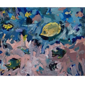 Fish Painting Fish Abstract Painting Fish Oil Painting Fish Wall Painting Fish Original Painting Fish Impressionist Painting Fish Art Fish