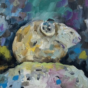Mouse Painting Mouse Abstract Painting Mouse Oil Painting Mouse Wall Painting Mouse Original Painting Mouse Impressionist Painting Mouse